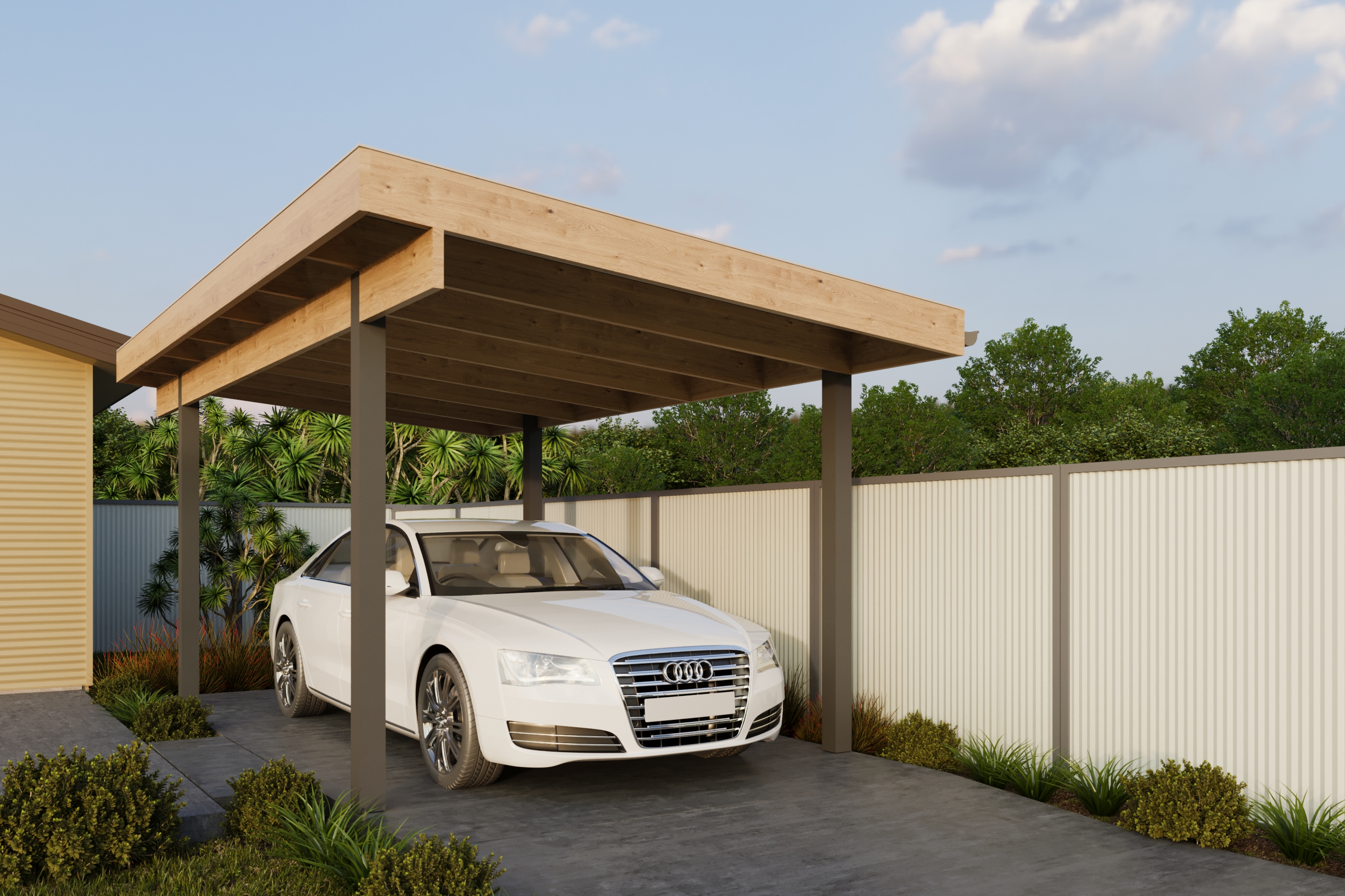 Skillion Roof Carport