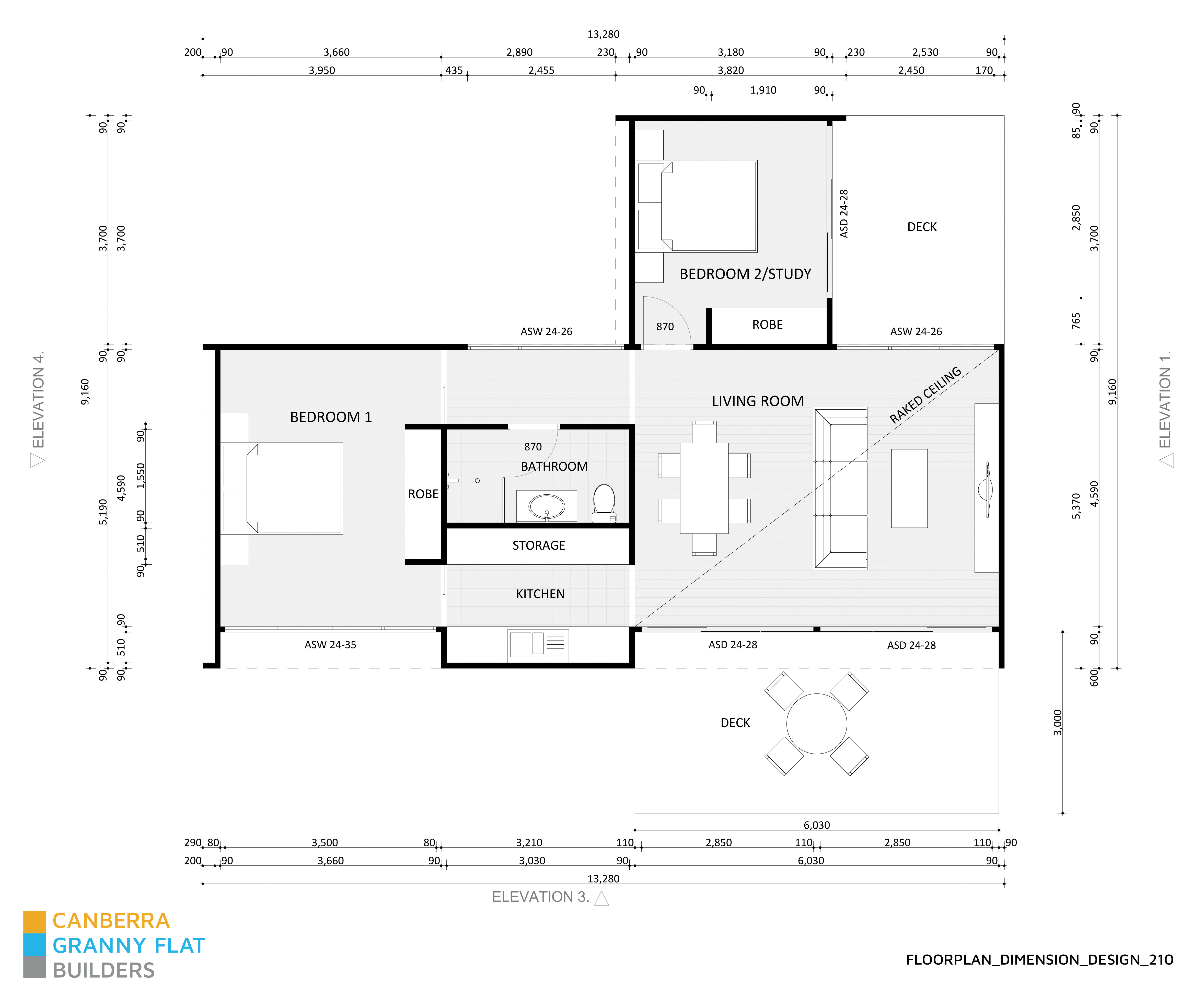 Dimensions Design 210