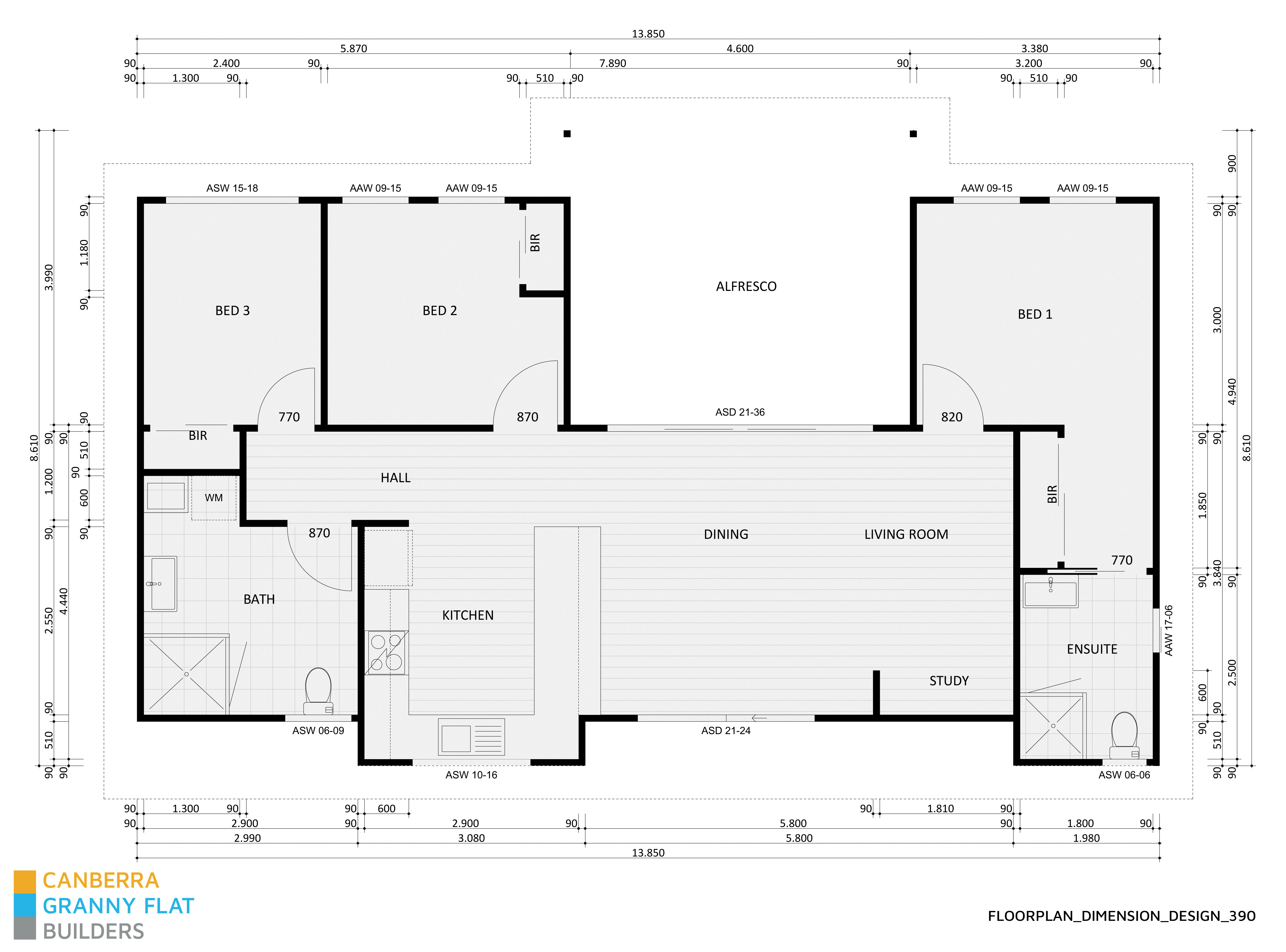 Dimensions Design 390